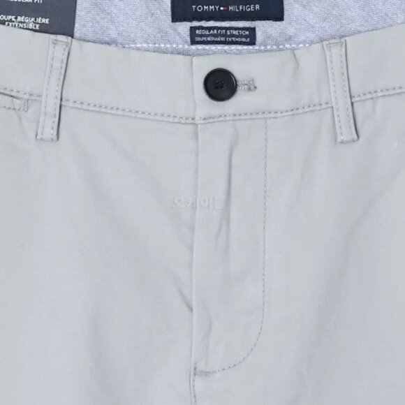 Tommy Hilfiger Men TH Flex Custom-Fit Chino Pants Gray 33 X 30 #78C2340 - Picture 3 of 8